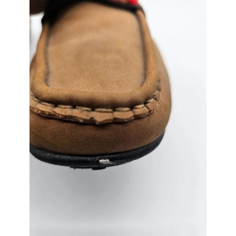 Samuel Joseph Loafers Mens Size 12 Tan Excellent Driving Mocs Metal Bit Detail